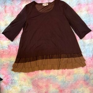 ❤️‍🔥EUC Lady Noiz Chocolate Brown Top PLUS SIZE